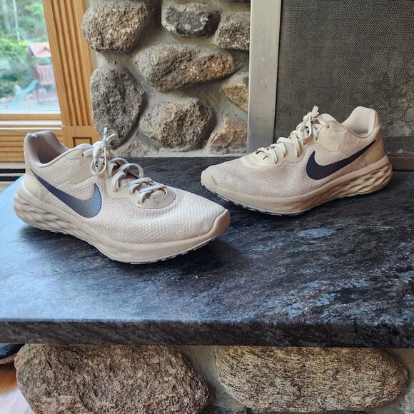Nike Revolution 6 Next Nature Beige Running Sneakers Size 11.5 - Picture 1 of 14